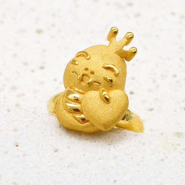 행복 뱀 돌반지