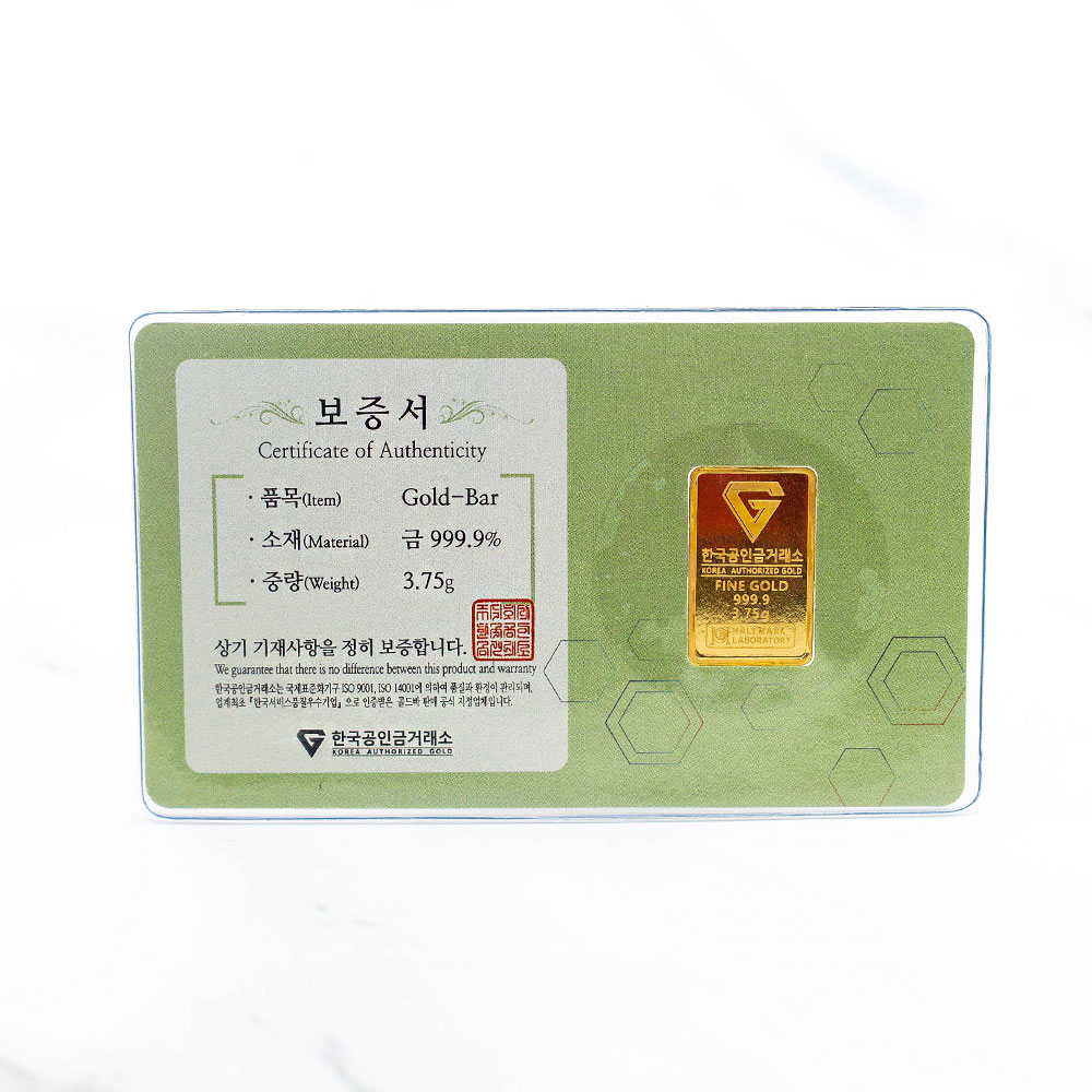 호랑이띠 돌카드 골드바 3.75g (1돈)
