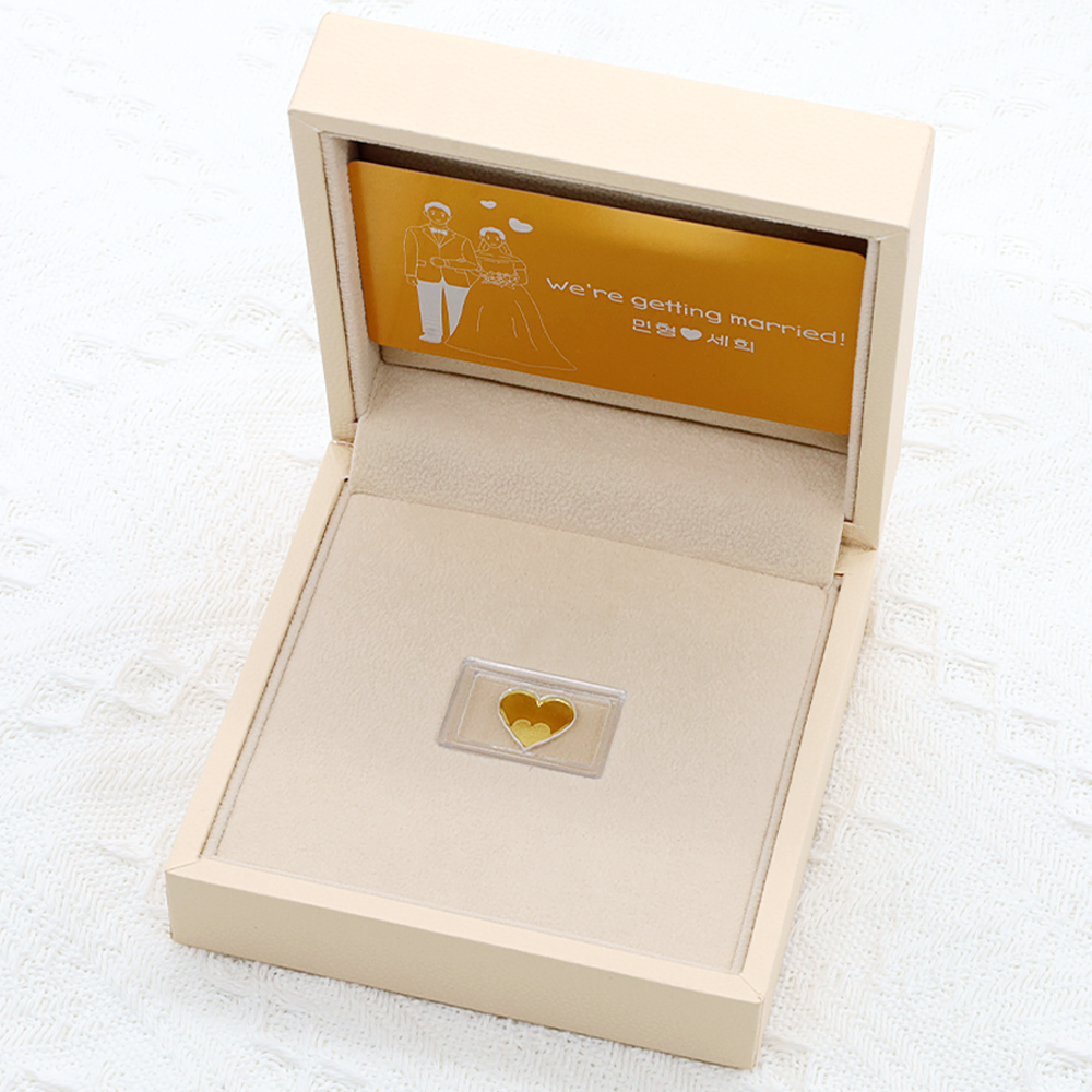 메세지카드+하트 골드바 0.5g